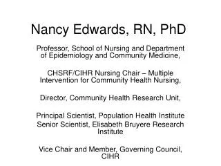 Nancy Edwards, RN, PhD