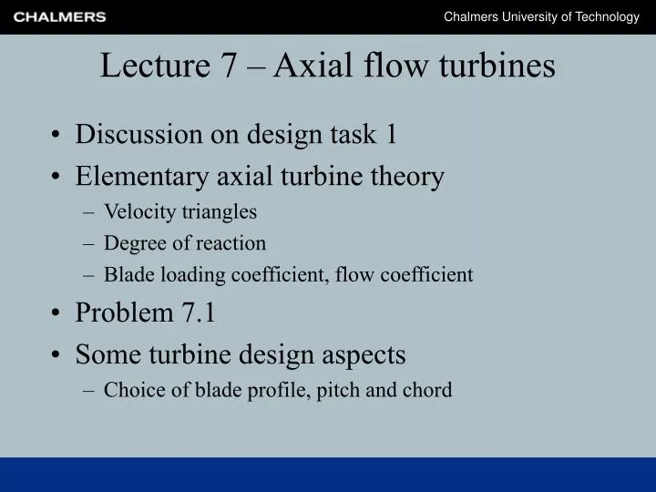 lecture 7 axial flow turbines