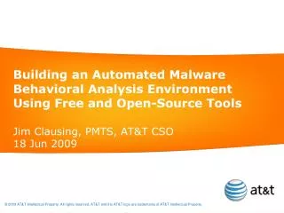 Building an Automated Malware Behavioral Analysis Environment Using Free and Open-Source Tools