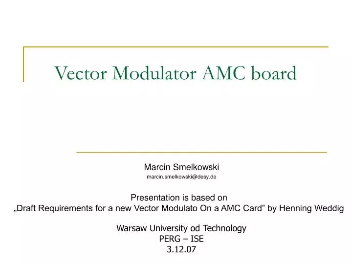 vector modulator amc board