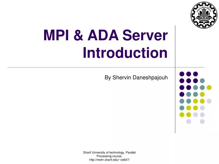 mpi ada server introduction