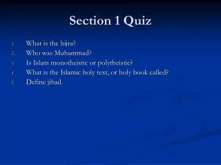 Section 1 Quiz