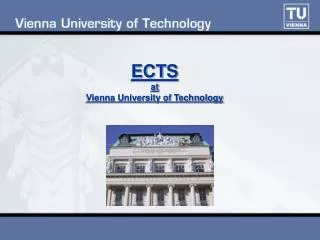 ECTS at Vienna University of Technology