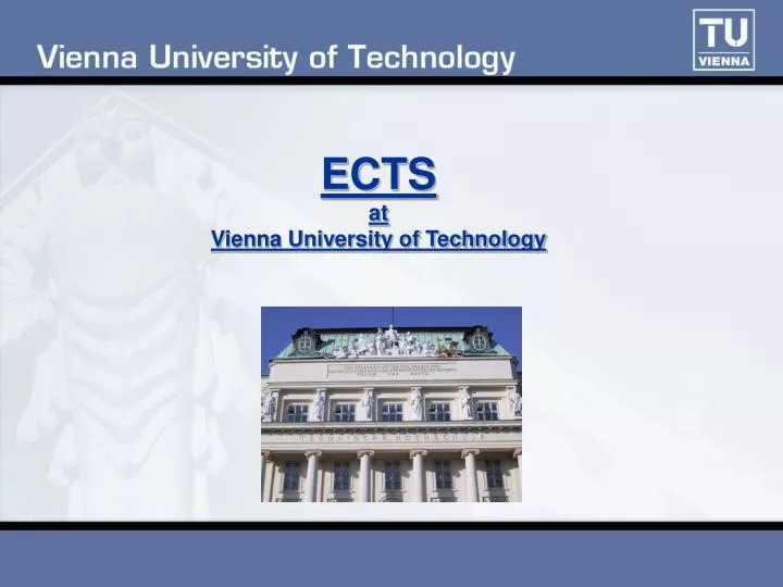 ects at vienna university of technology