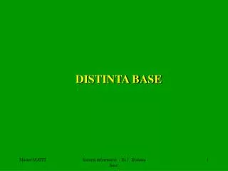 DISTINTA BASE