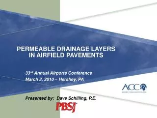 PERMEABLE DRAINAGE LAYERS IN AIRFIELD PAVEMENTS