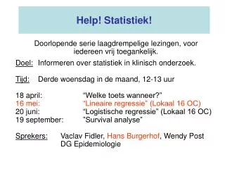 Help! Statistiek!