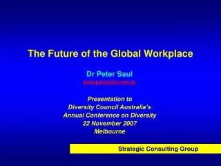 The Future of the Global Workplace