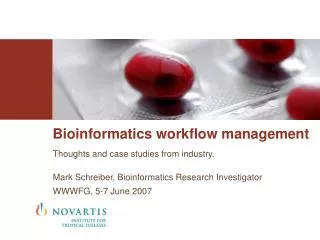 Bioinformatics workflow management