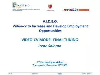V.I.D.E.O. Video-cv to Increase and Develop Employment Opportunities