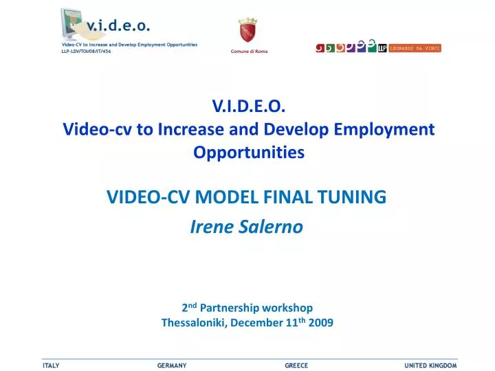 v i d e o video cv to increase and develop employment opportunities