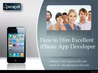 Hire Mobile Application Developer – iPhone, iPad, Android,