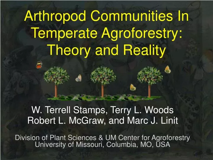arthropod communities in temperate agroforestry theory and reality