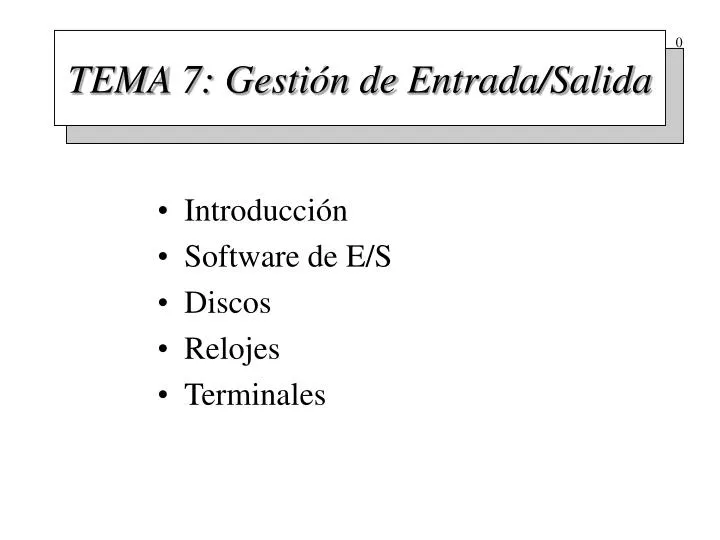 tema 7 gesti n de entrada salida