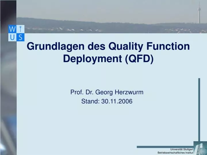 grundlagen des quality function deployment qfd