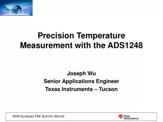 Precision Temperature Measurement with the ADS1248