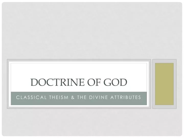 doctrine of god