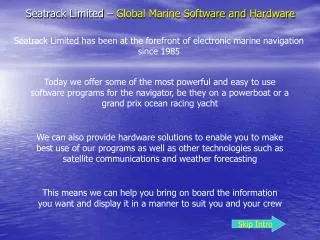 Seatrack Limited – Global Marine Software and Hardware