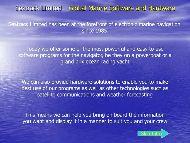 seatrack limited global marine software and hardware