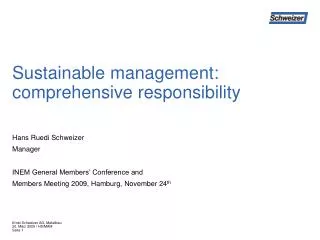 Sustainable management: comprehensive responsibility