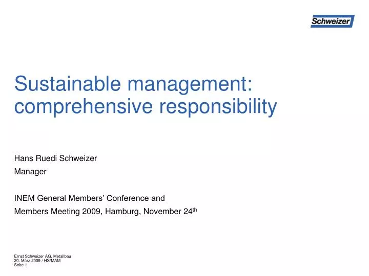 sustainable management comprehensive responsibility