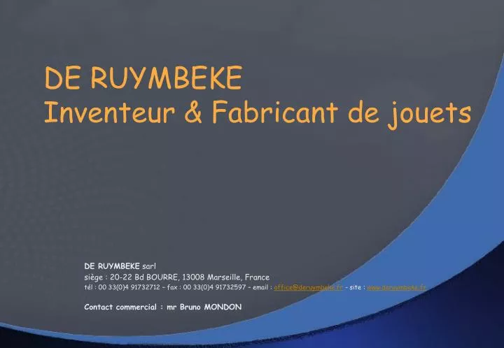 de ruymbeke inventeur fabricant de jouets