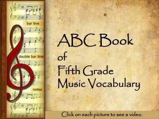 ABC Book of Fifth Grade Music Vocabulary
