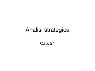 Analisi strategica