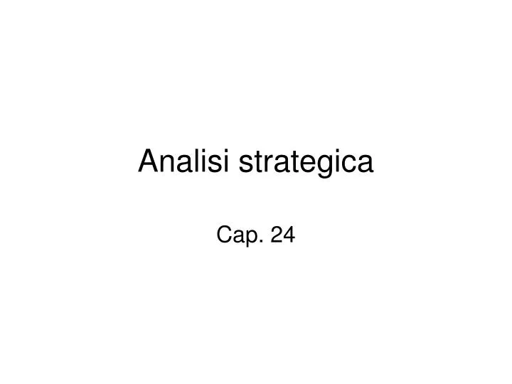 analisi strategica