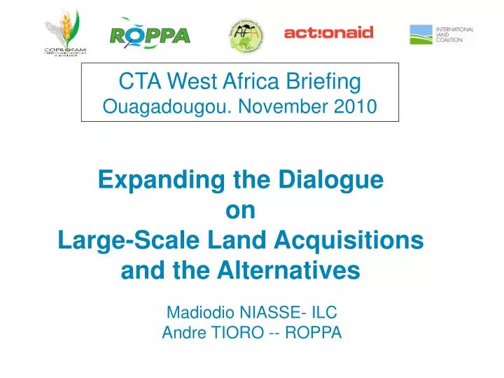 cta west africa briefing ouagadougou november 2010