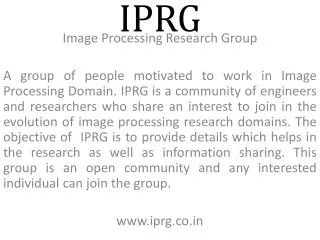 Image Processing Research Group
