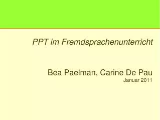 ppt im fremdsprachenunterricht