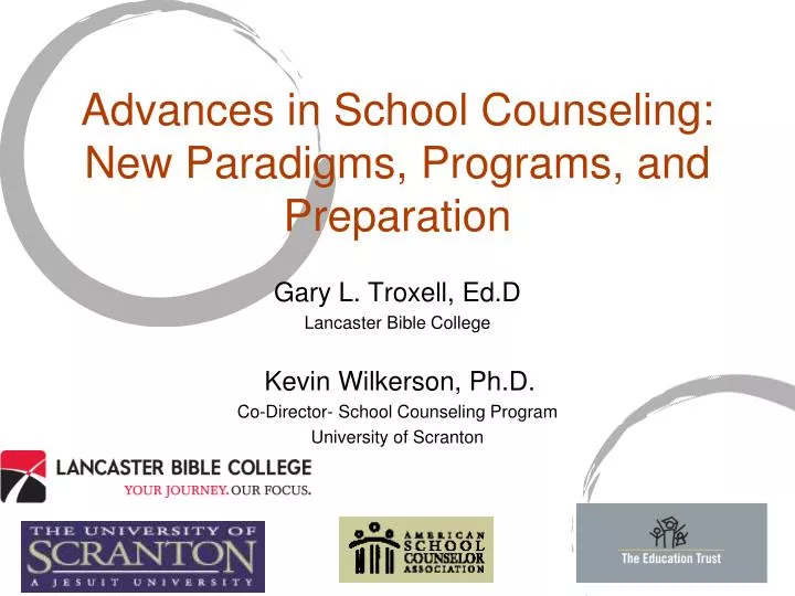advances in school counseling new paradigms programs and preparation