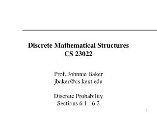 Discrete Mathematical Structures CS 23022