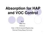 Absorption for HAP and VOC Control - slide 1