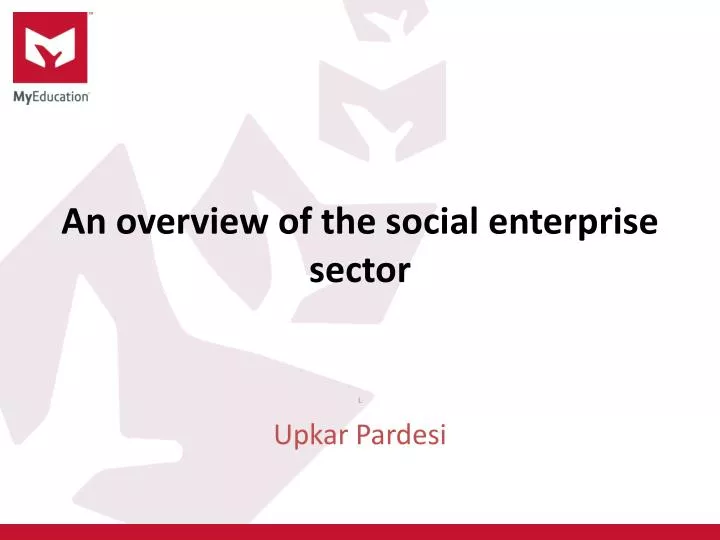 an overview of the social enterprise sector
