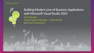 Building Modern Line-of-Business Applications with Microsoft Visual Studio 2010