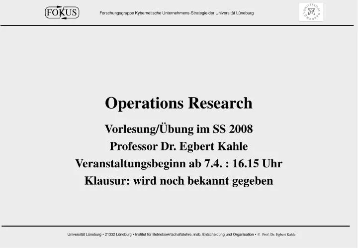 operations research