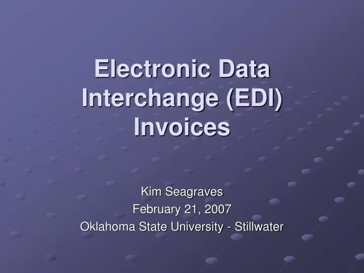electronic data interchange edi invoices