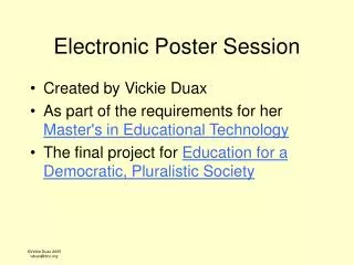 Electronic Poster Session