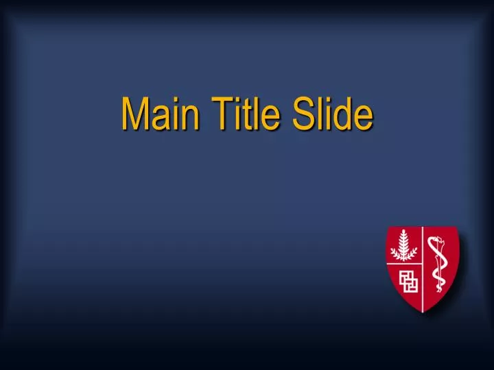 main title slide