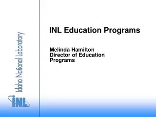 INL Education Programs