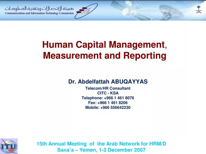 human capital management measurement and reporting