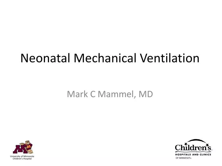 neonatal mechanical ventilation