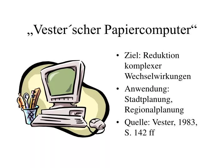 vester scher papiercomputer