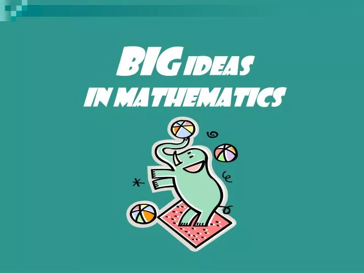 big ideas in mathematics