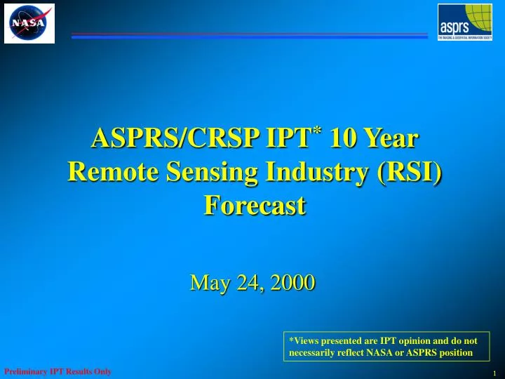 asprs crsp ipt 10 year remote sensing industry rsi forecast
