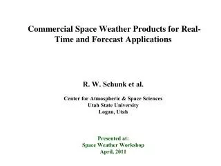 USU Space Weather Center Partnerships