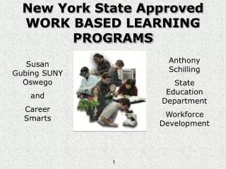 New York State Approved WORK BASED LEARNING PROGRAMS