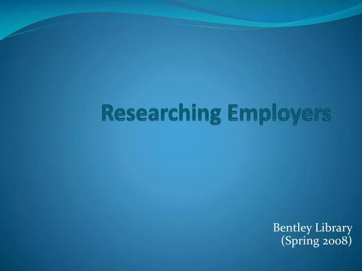 researching employers
